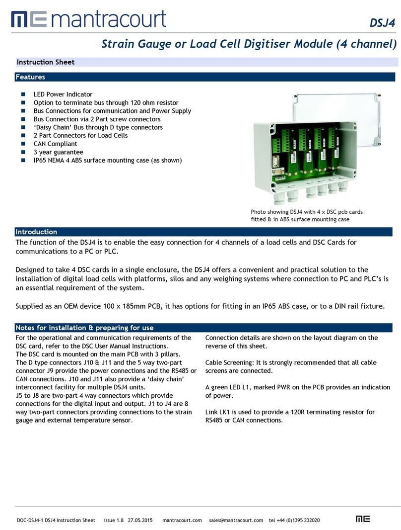 Mantracourt DSJ4 User manual