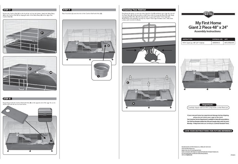 Kaytee MFH Giant 2pc 48"x24" Habitat User manual Kaytee MFH Giant 2pc 48"x24" Habitat User manual
