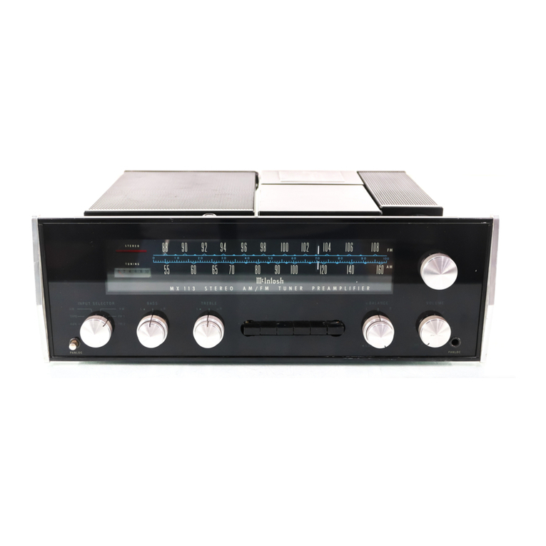 McIntosh MX113 owner's manual