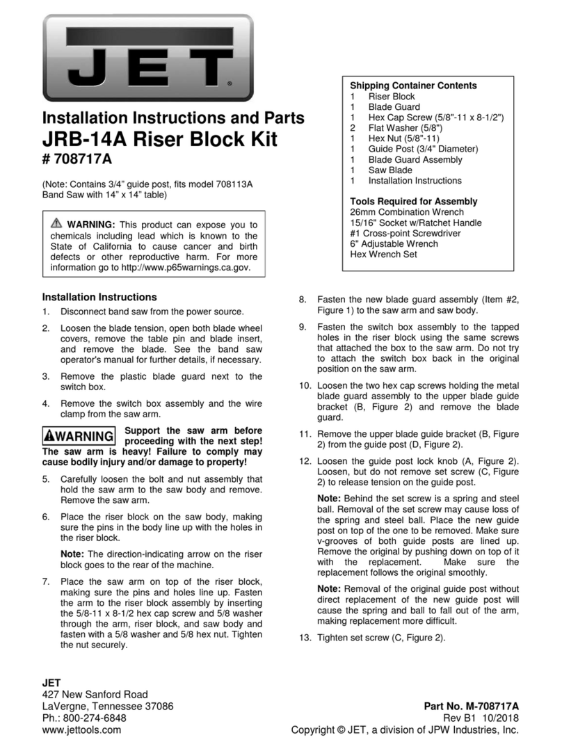 Jet JRB-14A User manual