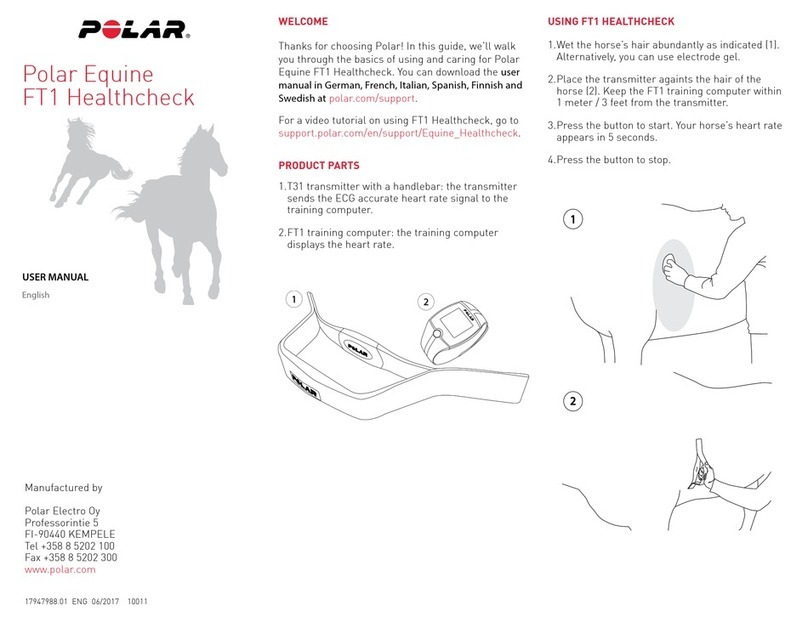 Polar Electro Equine FT1 user manual Polar Electro Equine FT1 user manual