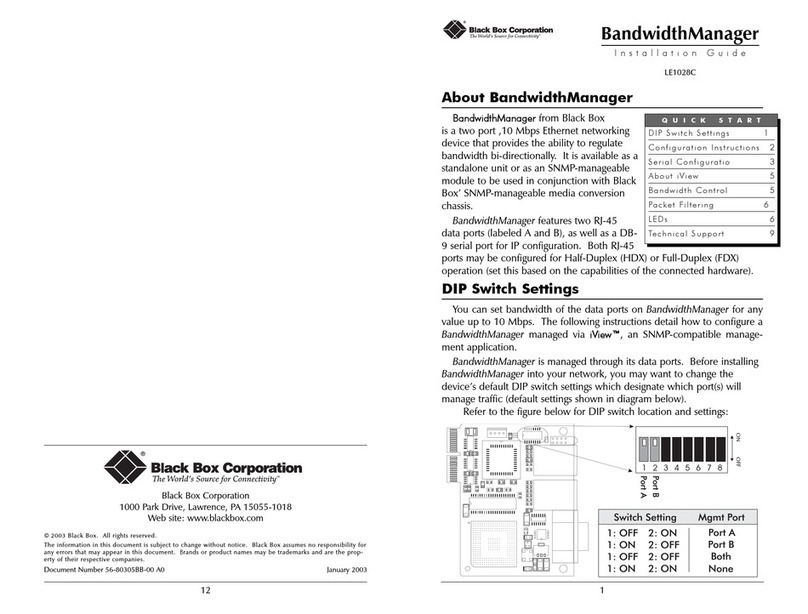 Black Box BandwidthManager LE1028C User manual