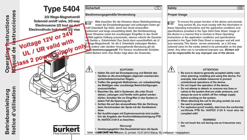 Burkert 5404 User manual