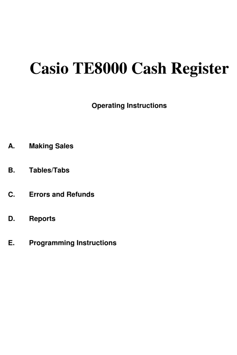 Casio TE8000 operating instructions