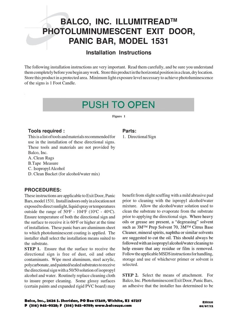 BALCO ILLUMITREAD 1531 installation instructions