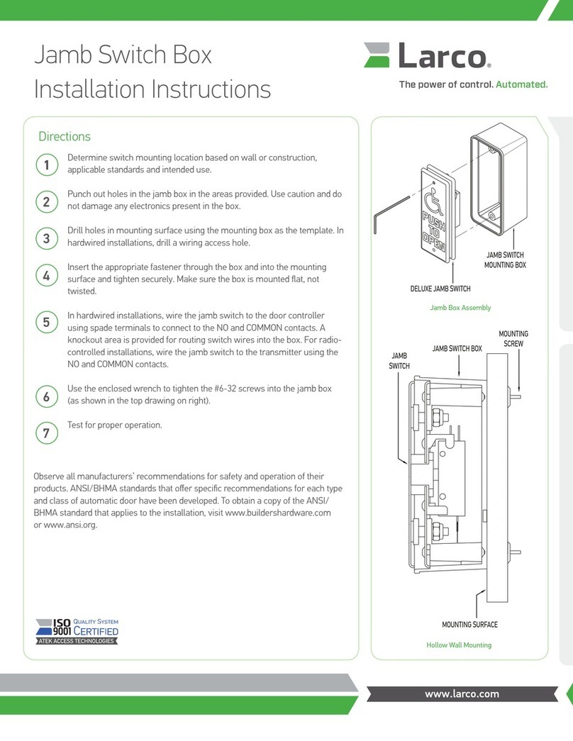 Larco Jamb installation instructions