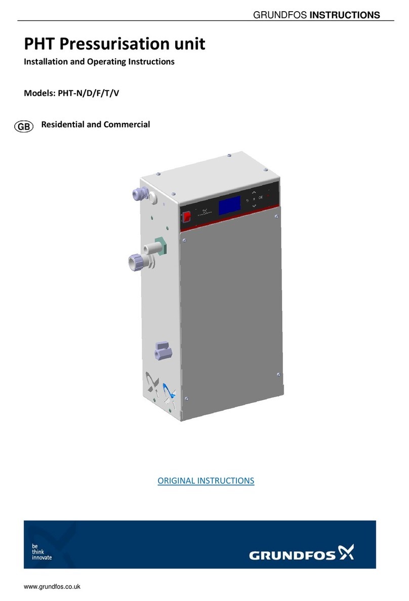 Grundfos PHT-N130 Installation and operating instructions