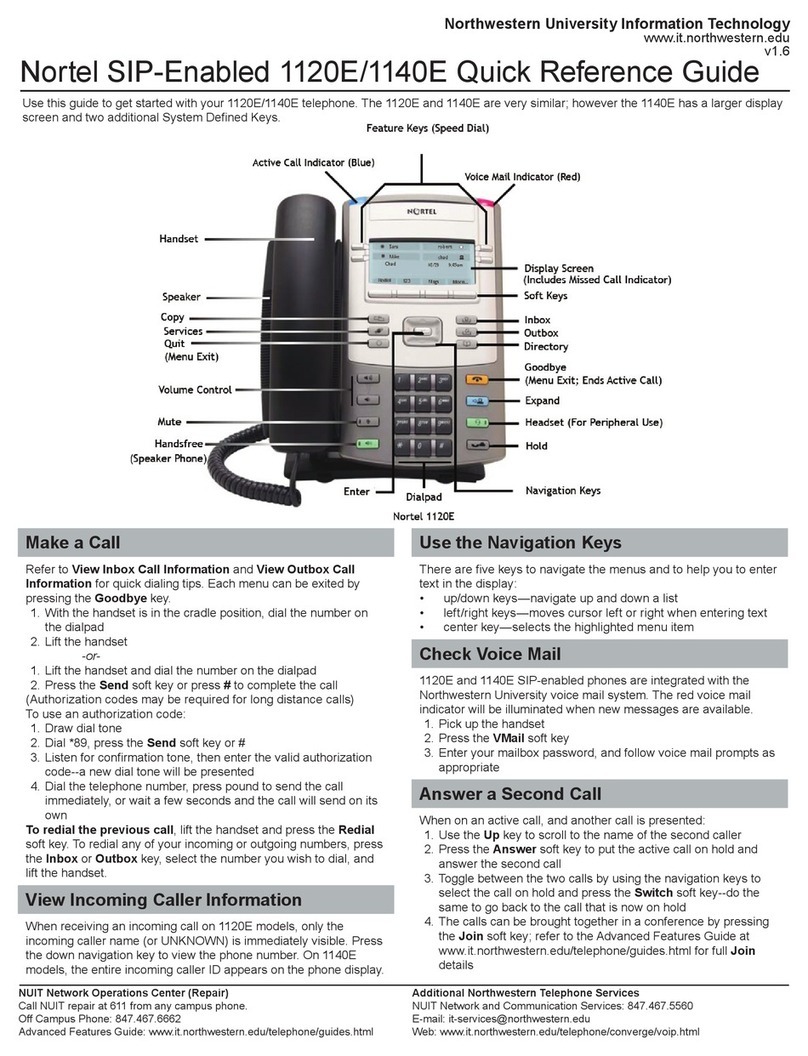 Nortel Nortel IP Phone 1120E Service manual