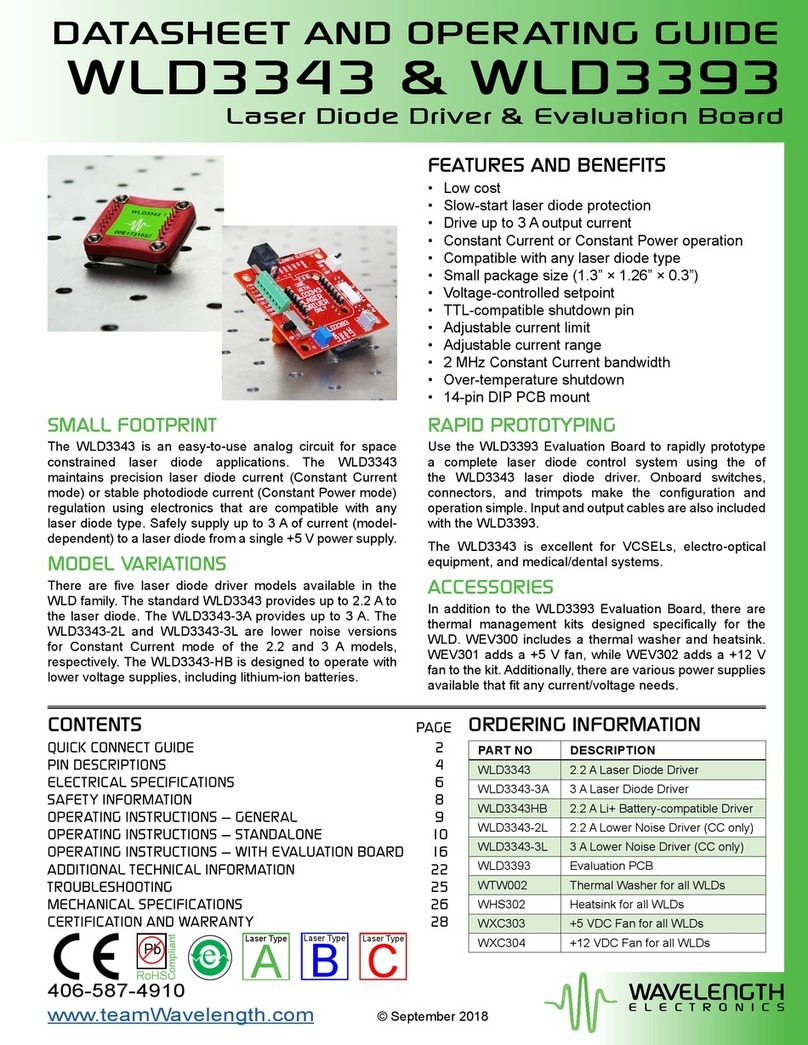 Wavelength Electronics WLD3343 DATASHEET AND OPERATING GUIDE