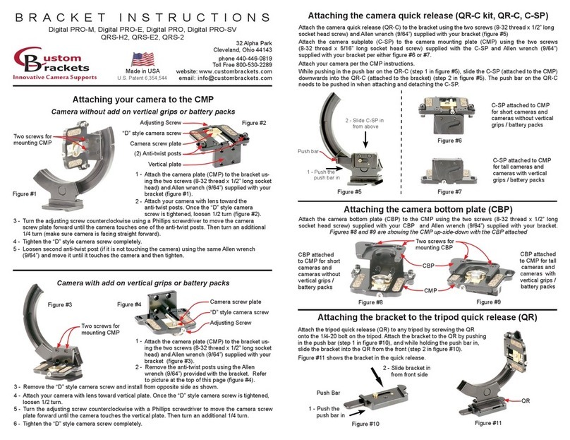 Custom Brackets Digital PRO-M Instructions for use