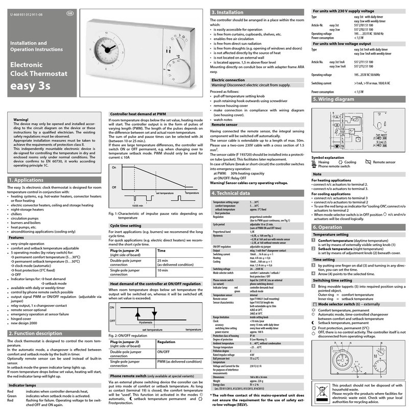 Easy 3s Installation and operation instructions