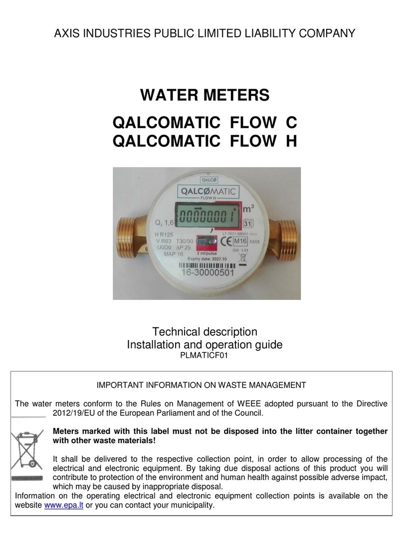 Axis Industries QALCOMATIC FLOW C Technical description, installation and user guide