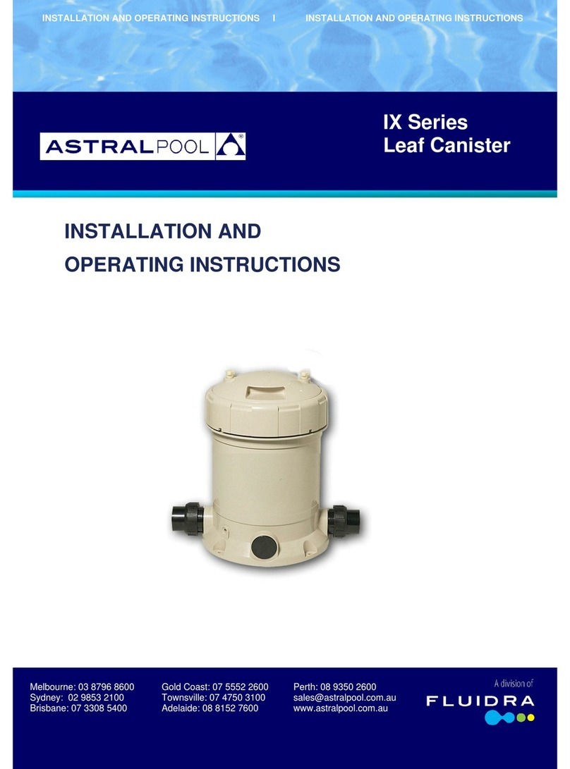 Astral Pool IX Series Nstallation and operating instructions