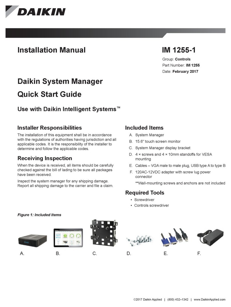 Daikin System Manager Operating and maintenance instructions