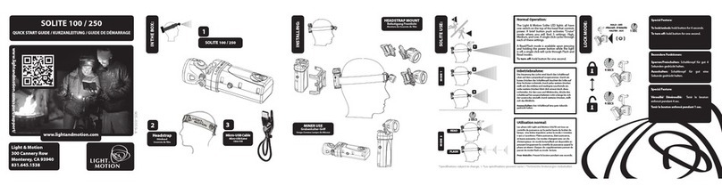 Light & Motion SOLITE 100 Quick start guides