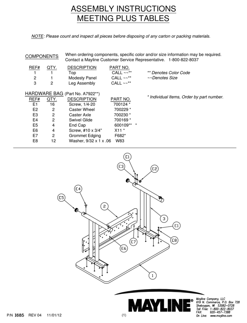 Mayline MEETING PLUS Assembly instructions