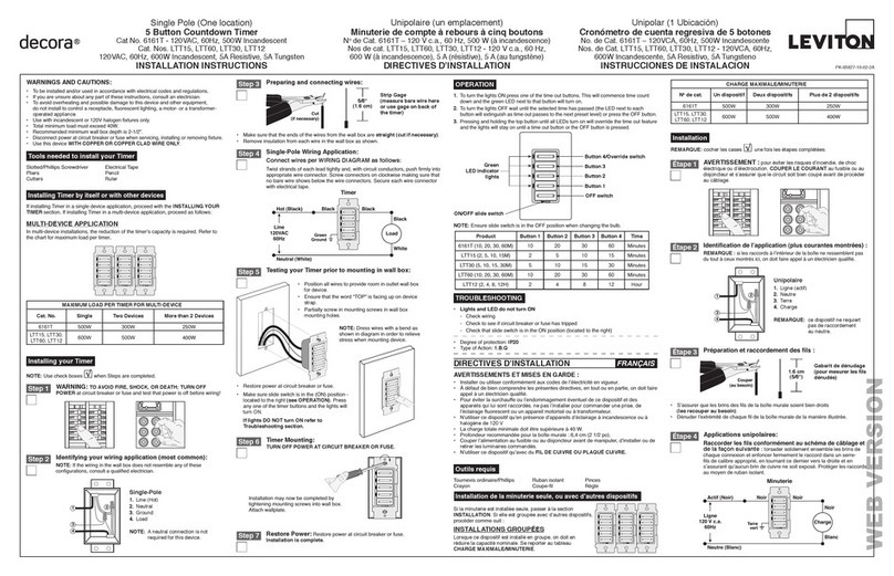 Leviton Decora LTT15 installation instructions