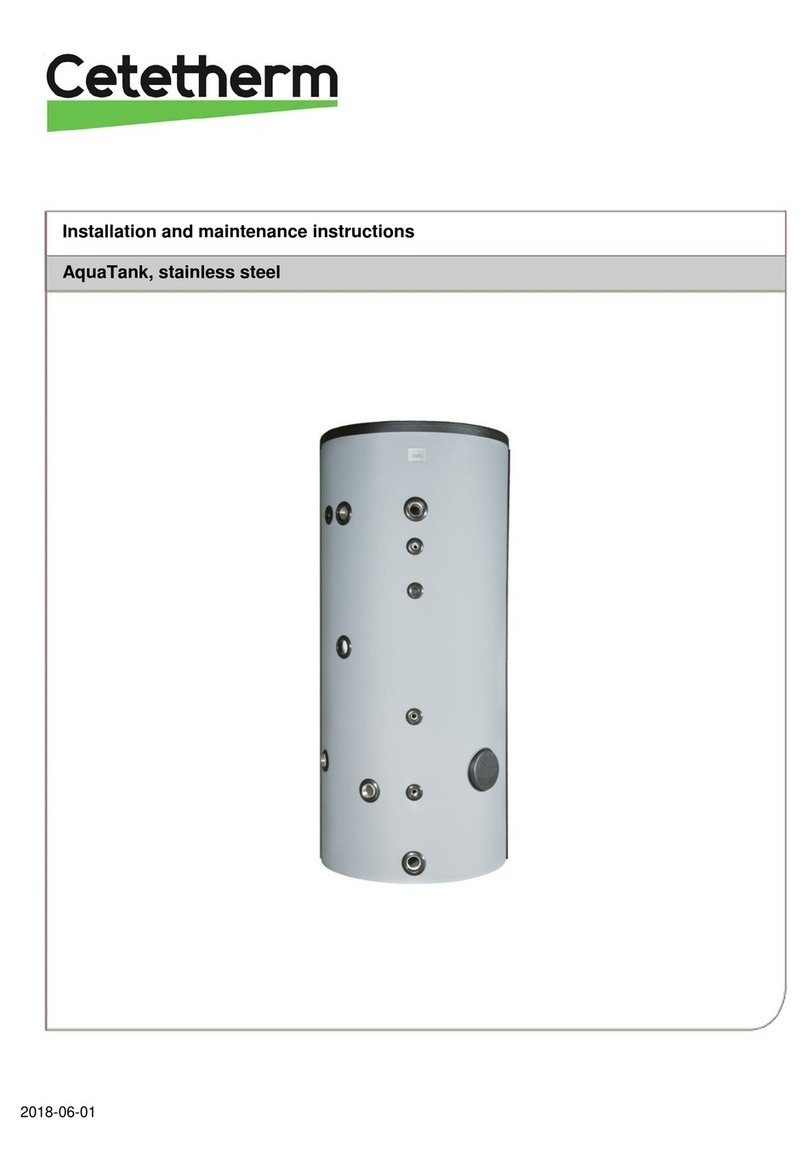 Cetetherm AQUATANK 316Ti Installation and maintenance instructions