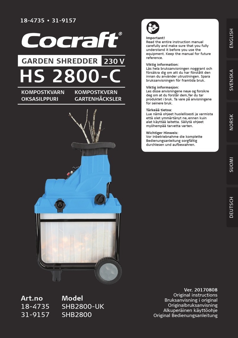 Cocraft SHB2800 Original instructions