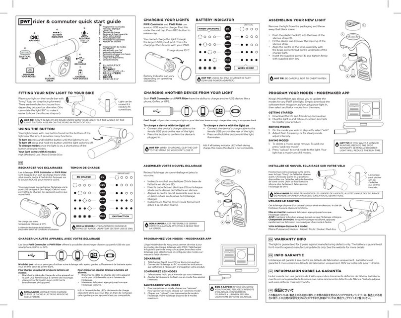Knog PWR Commuter quick start guide
