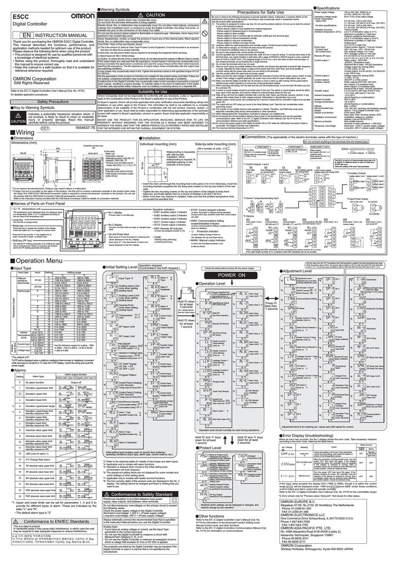 Omron E5CC instruction manual