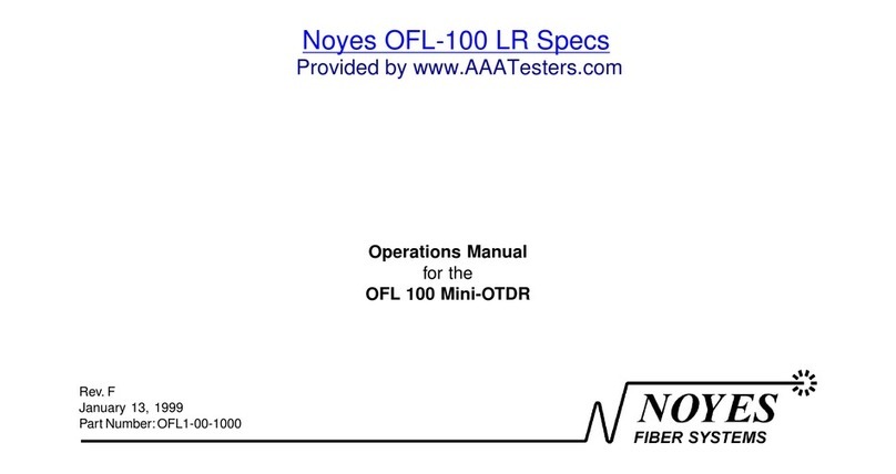 Noyes OFL 100 Mini-OTDR Operation manual