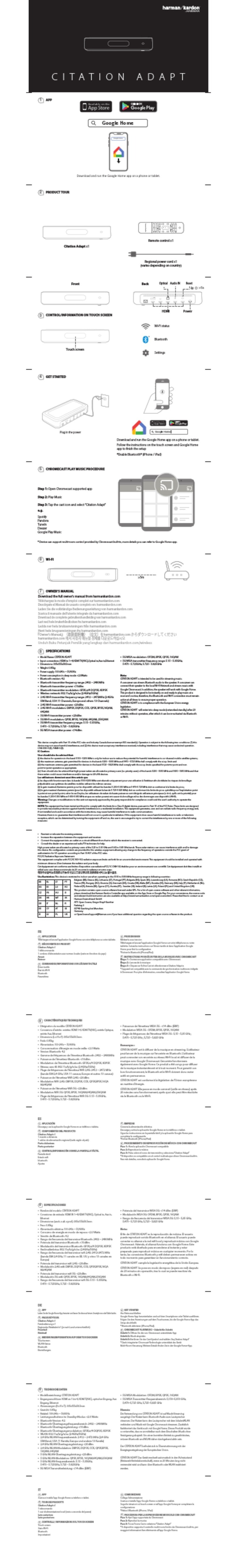 Harman Kardon AVR 7500 manual