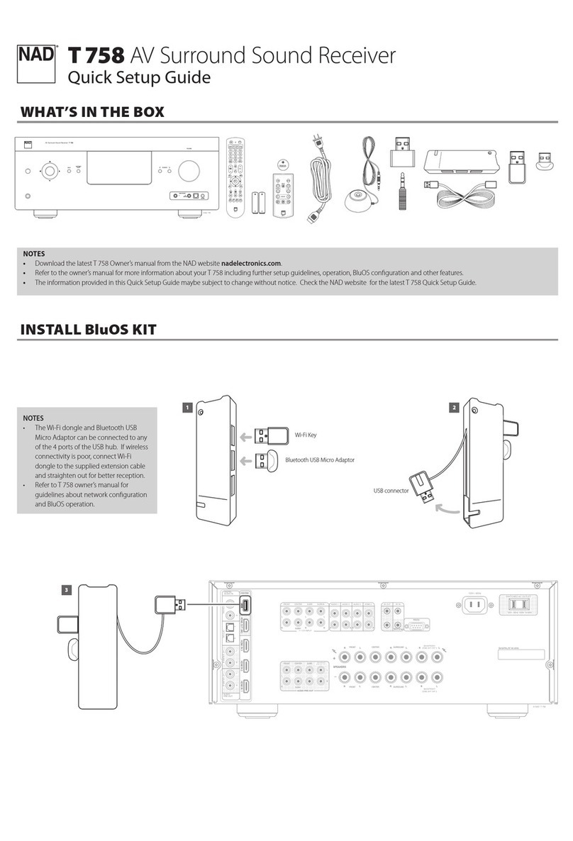 NAD T 758 User manual
