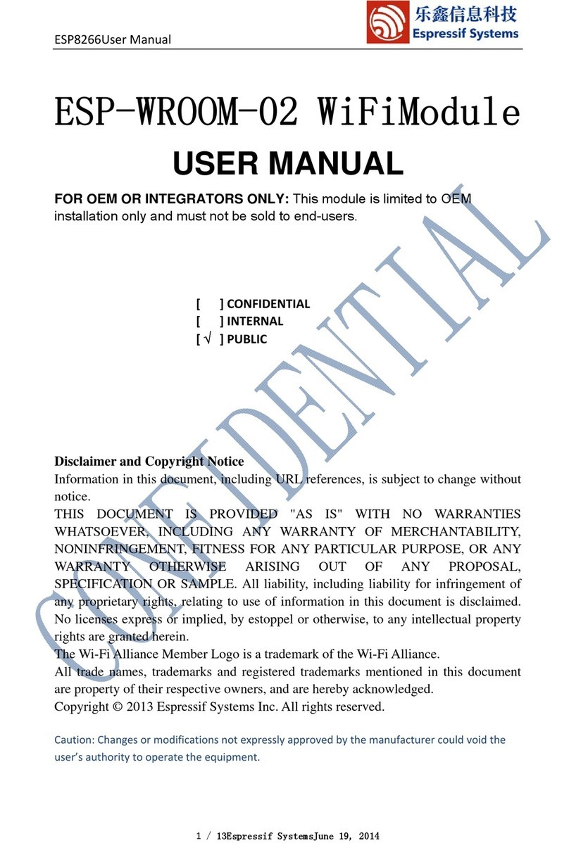 Espressif Systems ESP-WROOM-02 user manual