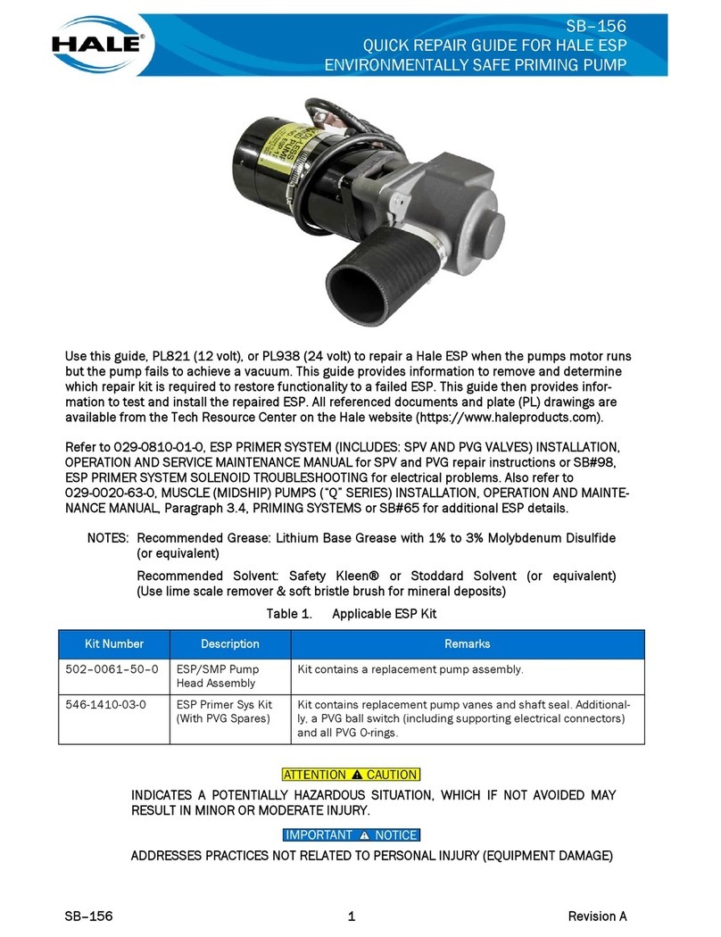 HALE SB-156 QUICK REPAIR GUIDE