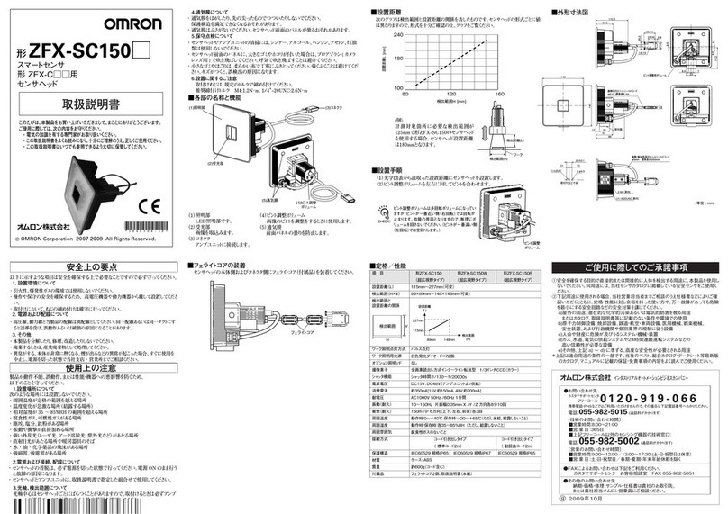 Omron ZFX-SC150 User manual