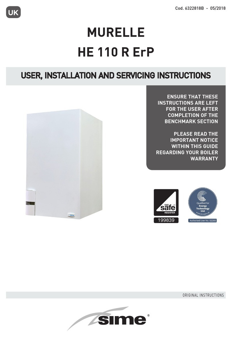 Sime MURELLE HE 110 R User, installation and servicing instructions
