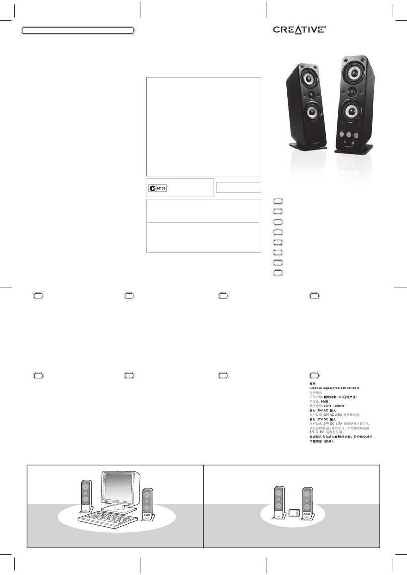 Creative GIGAWORKS T40 SERIES II User manual