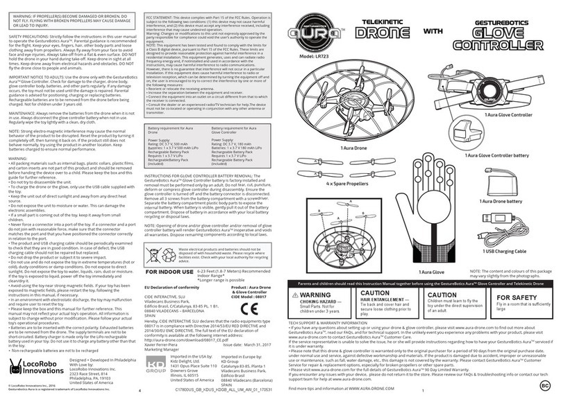 KD interactive Aura Drone with Glove Controller instruction manual
