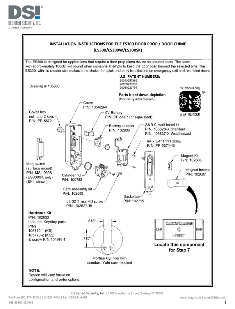 Designed Security, Inc. ES300 installation instructions Designed Security, Inc. ES300 installation instructions