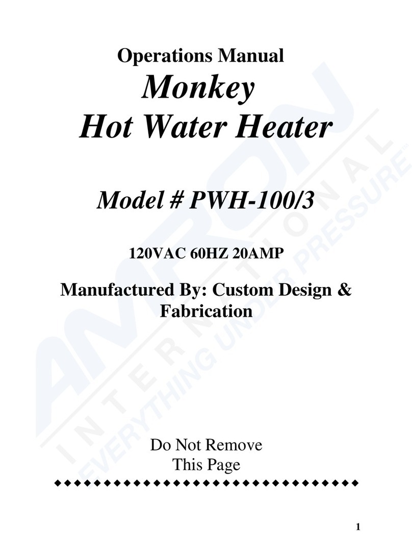 Custom Design & Fabrication Monkey PWH-100/3 Operation manual