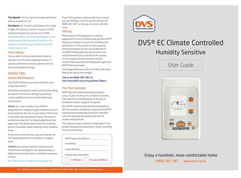 DVS EC Climate Controlled User manual
