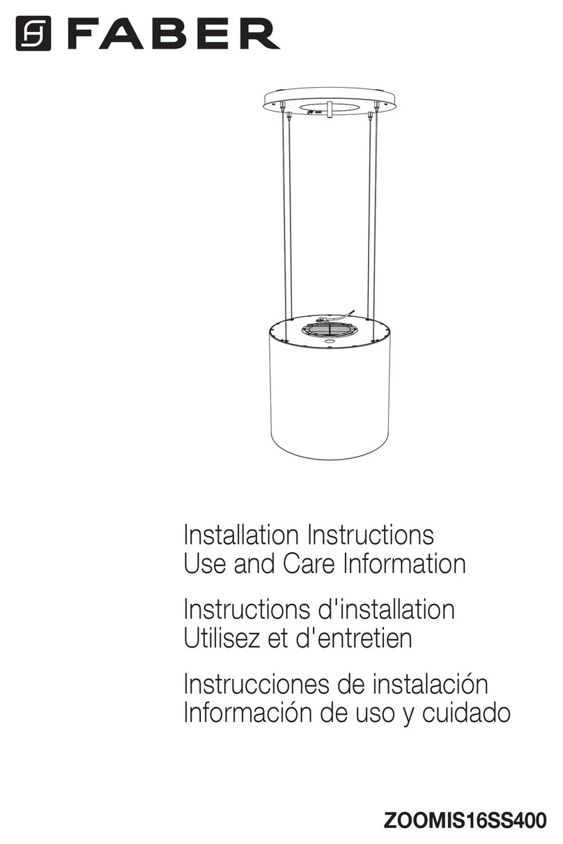 Faber Zoom IS 16 SS Installation instructions; use and care information