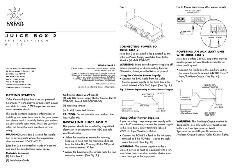 COLORKINETICS JUICE BOX 2  ENA-JB 2 installation guide