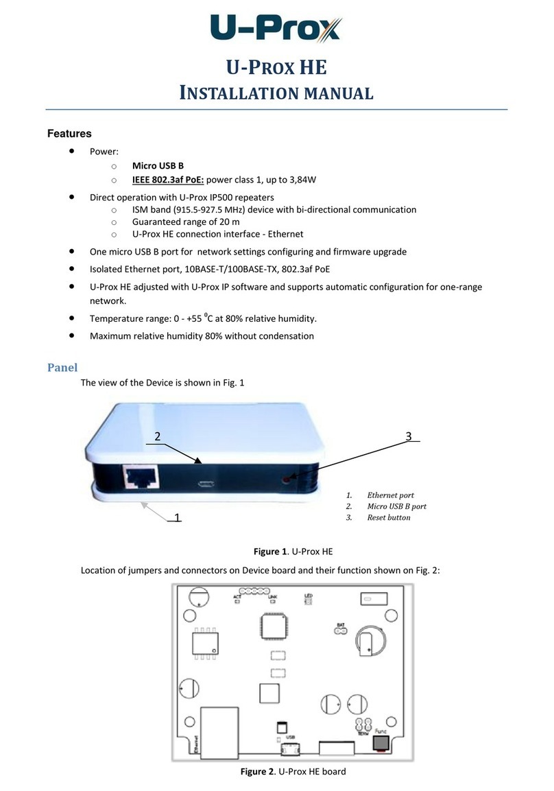 U-Prox HE User manual
