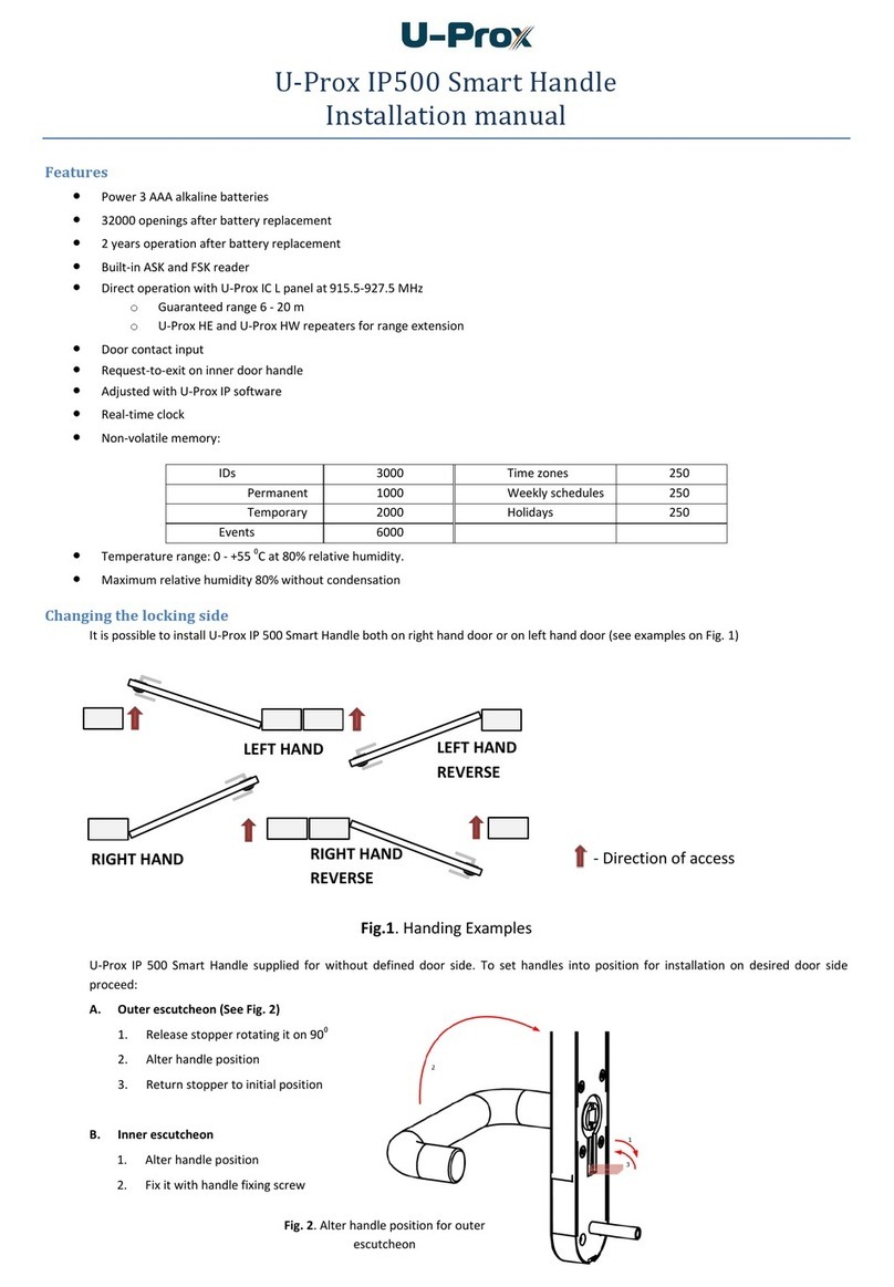 U-Prox IP500 User manual