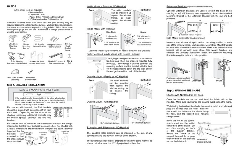SelectBlinds Roller Shade installation instructions