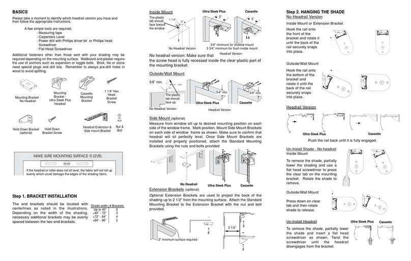 SelectBlinds Cordless Roller Shades User manual
