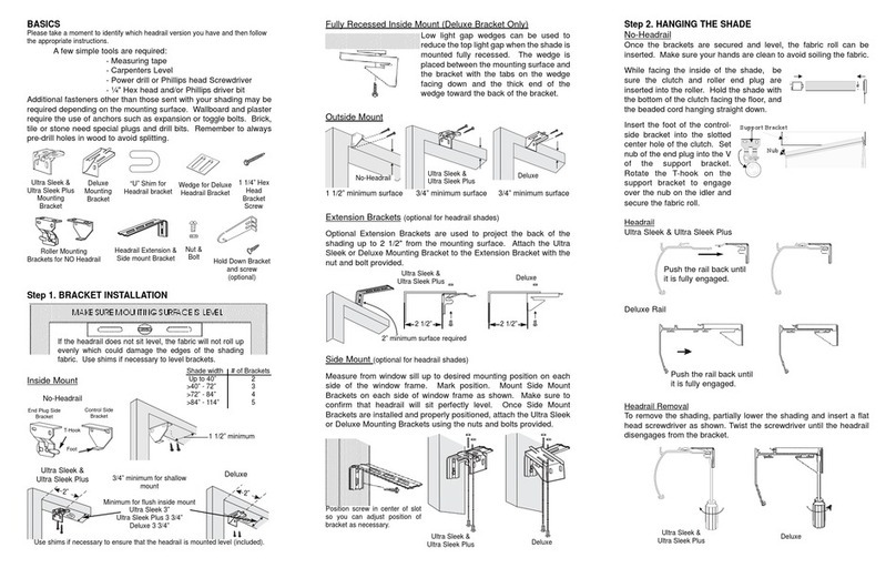 SelectBlinds Sheer Horizontal Window Shadings installation instructions