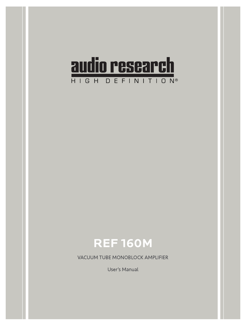 Audio Research REF 160M User manual