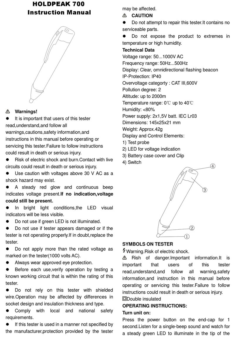 HoldPeak 700 instruction manual