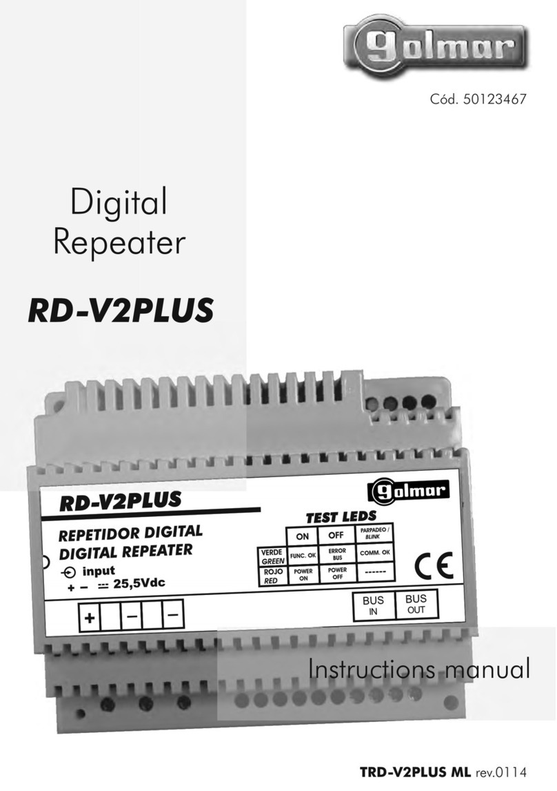 golmar RD-V2PLUS instruction manual