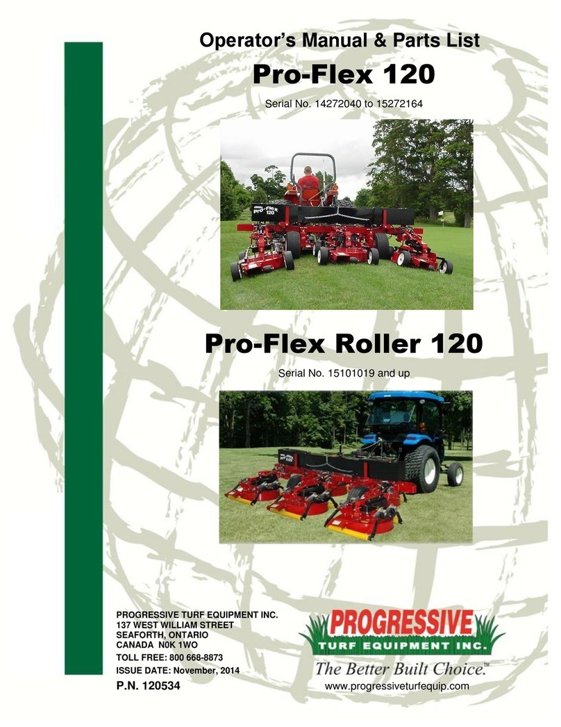 Progressive Turf Equipment Pro-Flex 120 Operators manual & parts lists