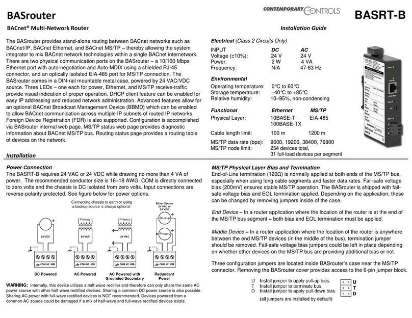 Contemporary Controls BASrouter User manual