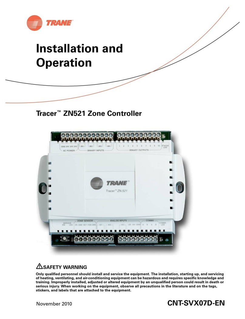 Trane Tracer ZN521 Installation and operation